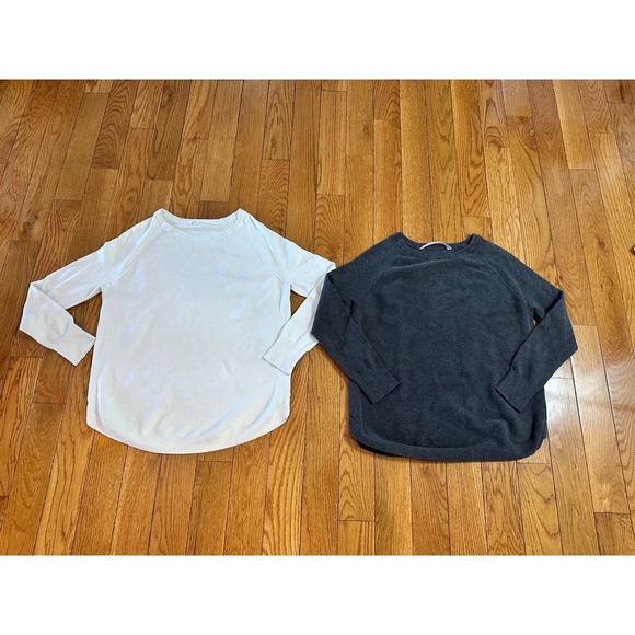 Bundle 2 Athleta Women's Crewneck Pullover Sweater Stretch Long Sleeve size XXS - Picture 1 of 10